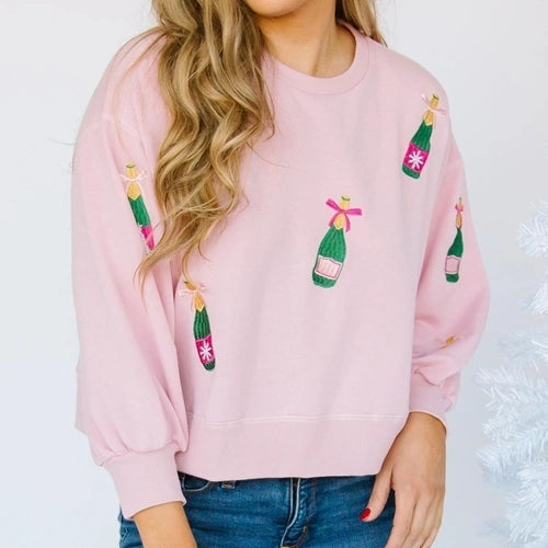 Millie Champagne Bottles Sweatshirt
