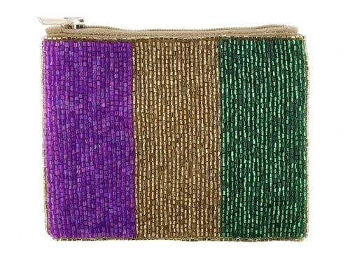 Mardi Gras Color Block Coin Purse