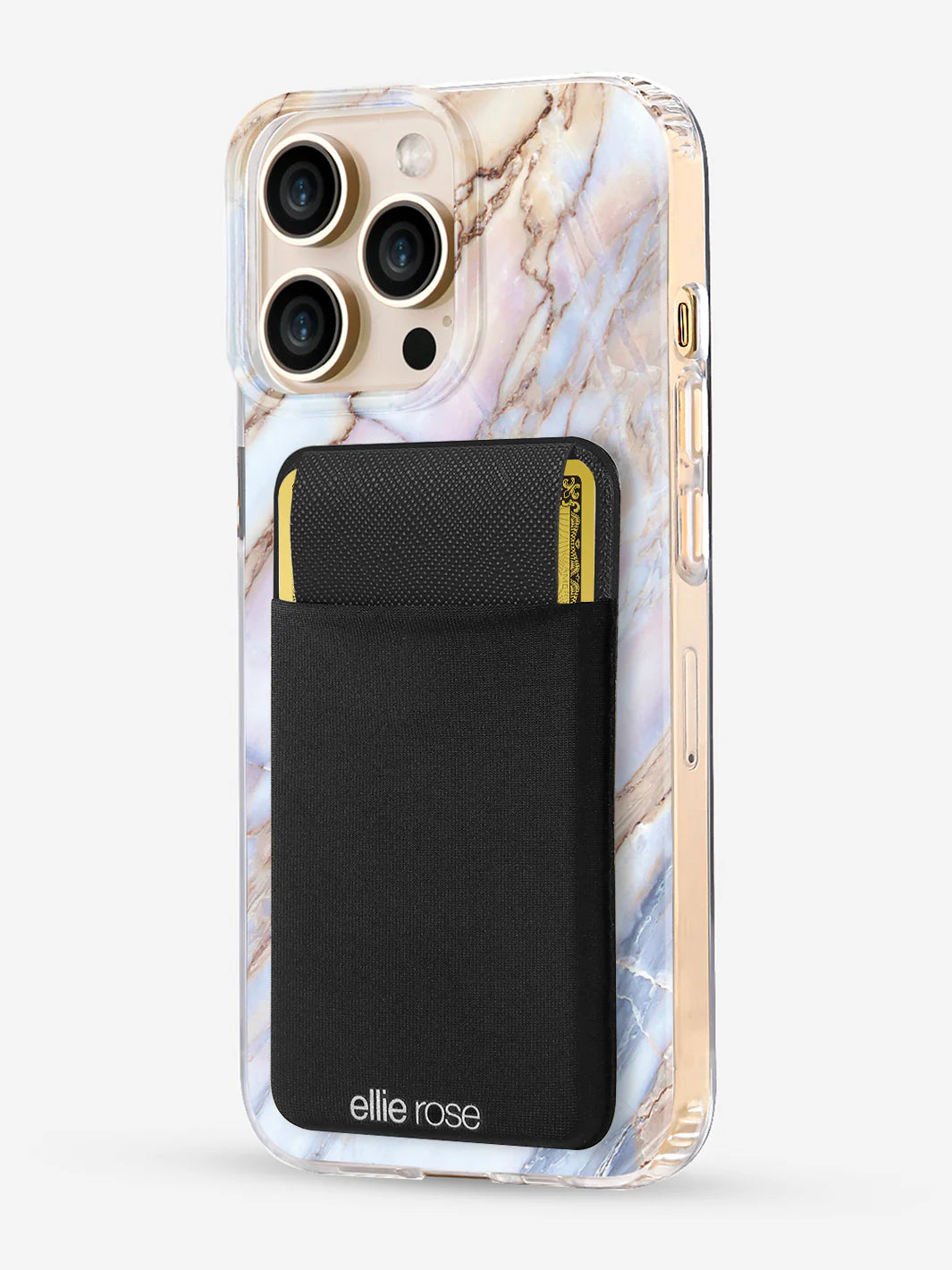 Black Stick-On Phone Pocket