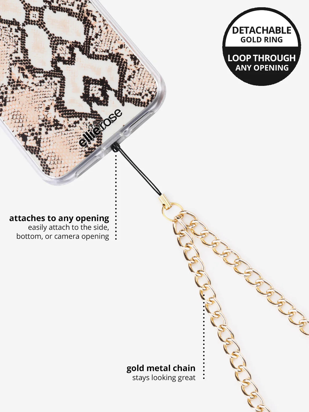Gold Phone Charm