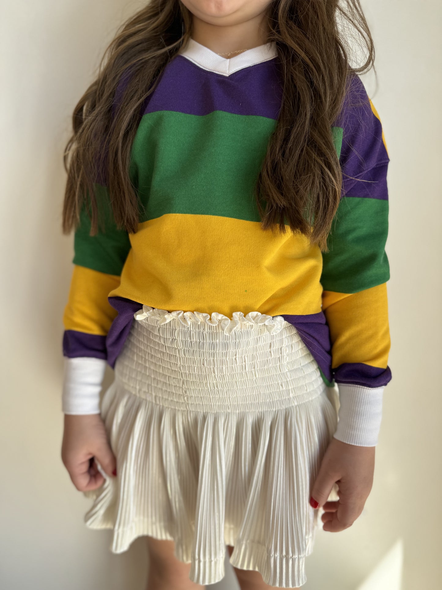 Kids Mardi Gras Striped Shirt