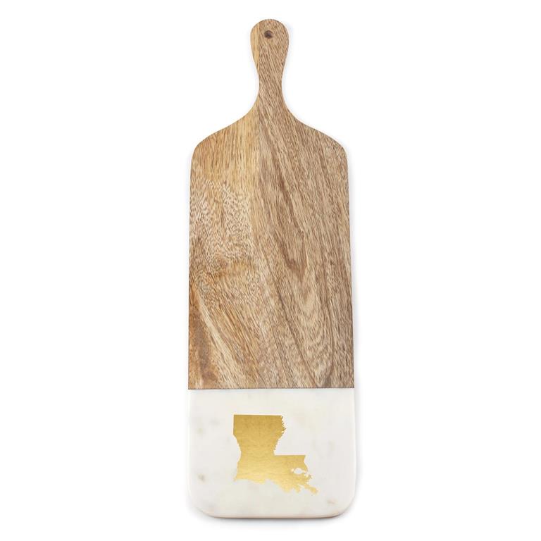 Louisiana Wood & Marble Cutting Board