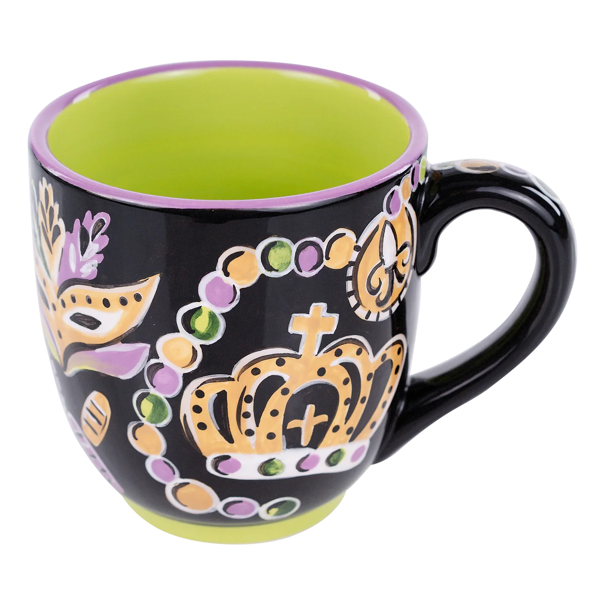 Crowns and Beads Mardi Gras Mug