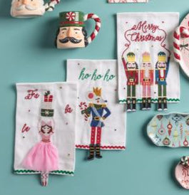 Holiday Dangle Embroidery Towel