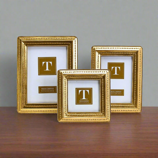 Gold Beaded Edge Photo Frame