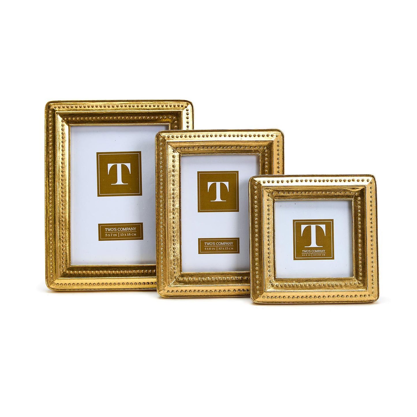 Gold Beaded Edge Photo Frame