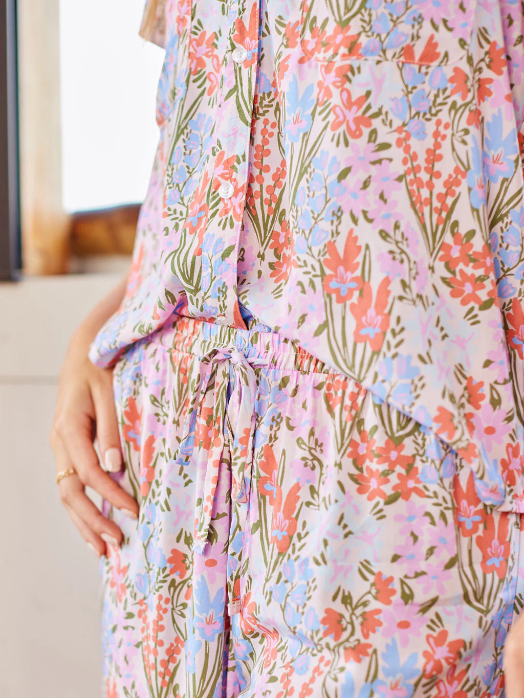 Happy Blooms Serena Cropped Pj Set