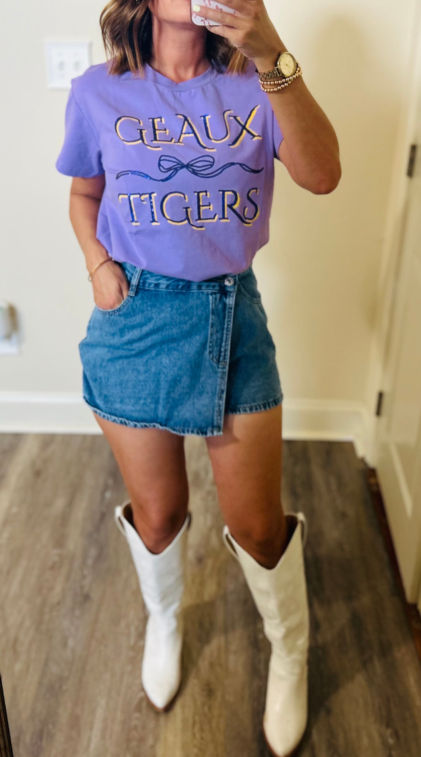 Geaux Tigers Bow Shirt