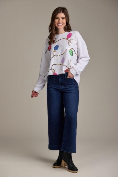 White Holiday Sparkle Sweatshirt