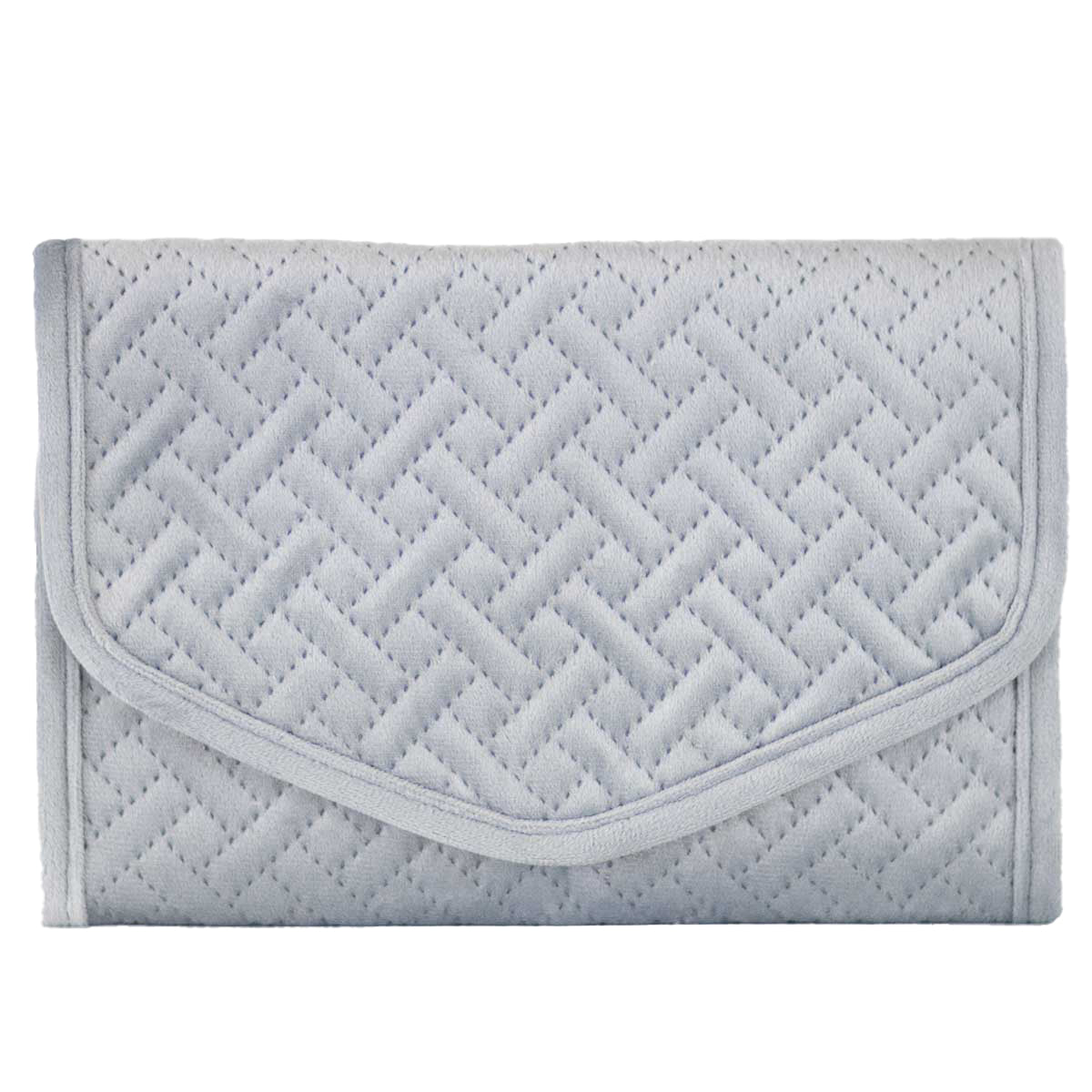 Quilted Jewelry Clutch in Slate