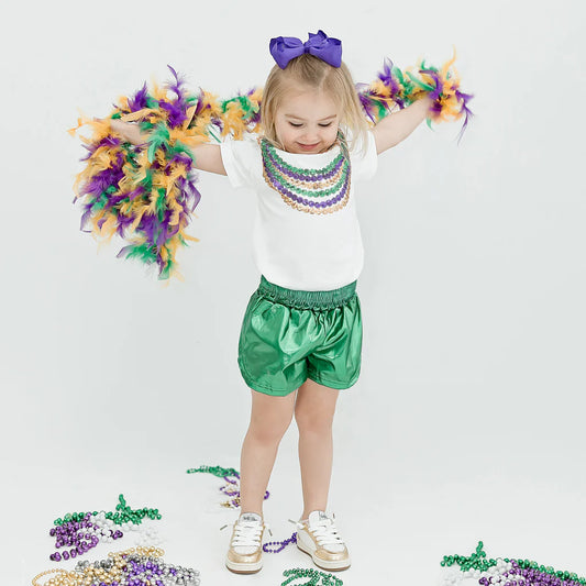 Mardi Gras Beads Shirt - Kids & Adults