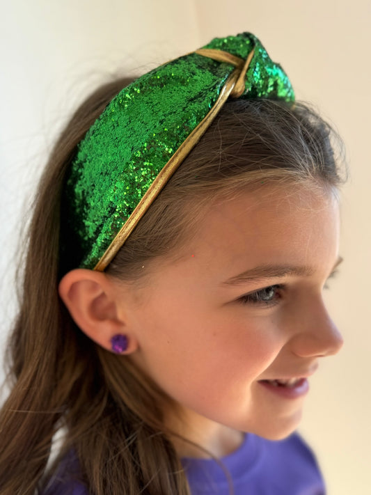 Green Glitter Headband