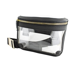 ONLINE ONLY Black Clear Belt Bag
