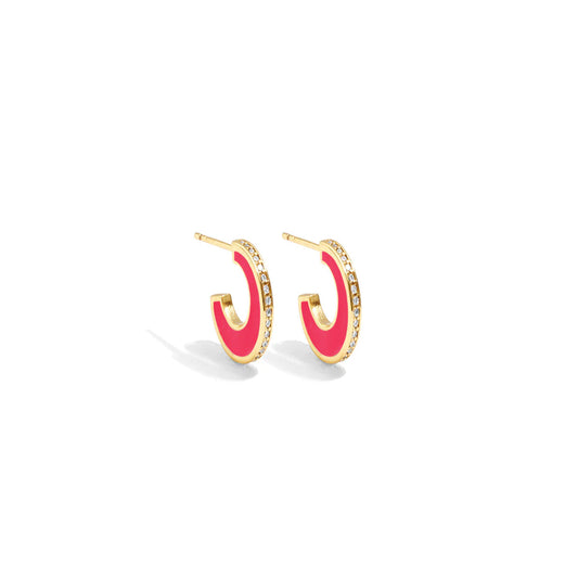 Pink Pave Hoop