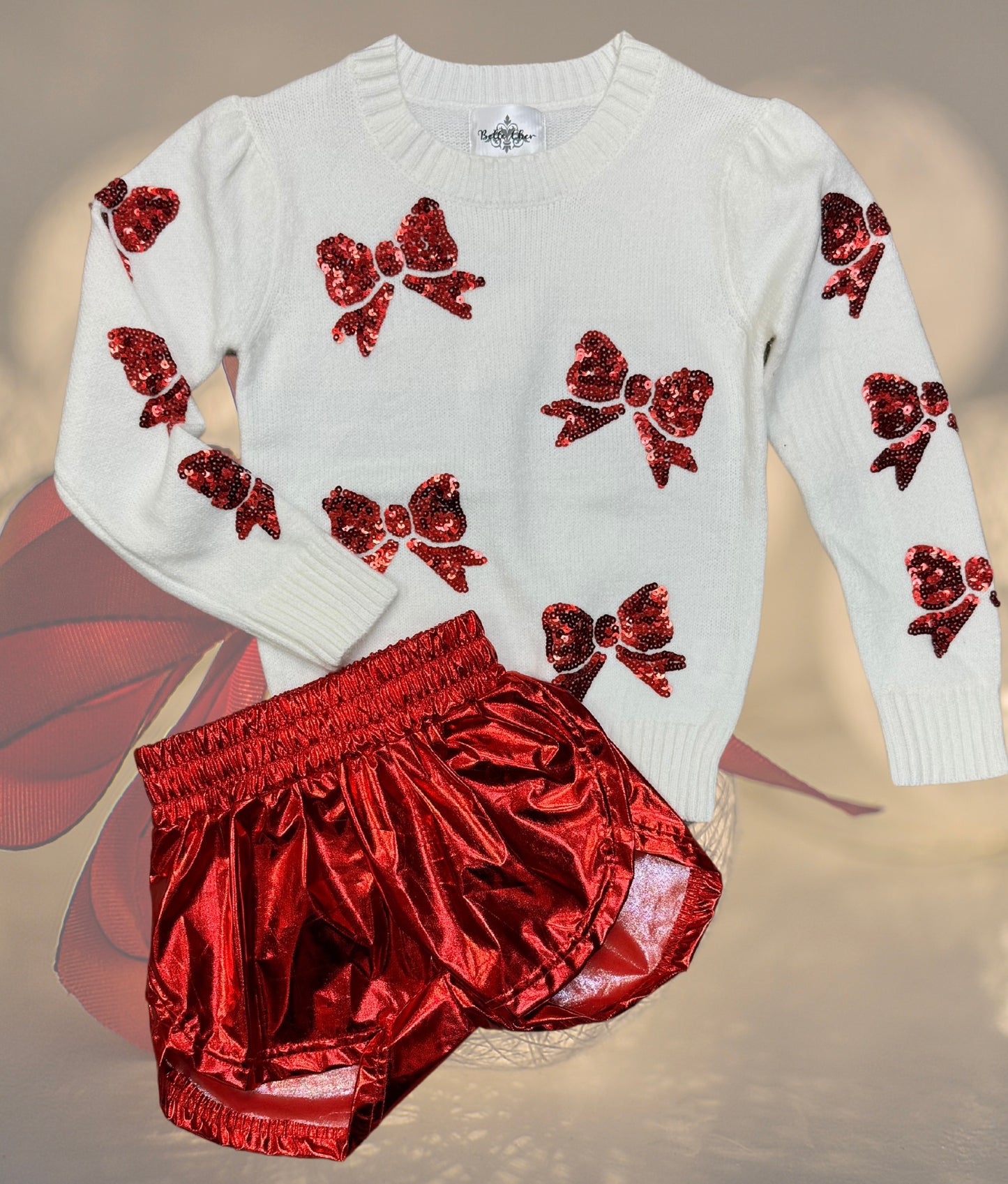Red Bows Sweater (Kids + Adults)