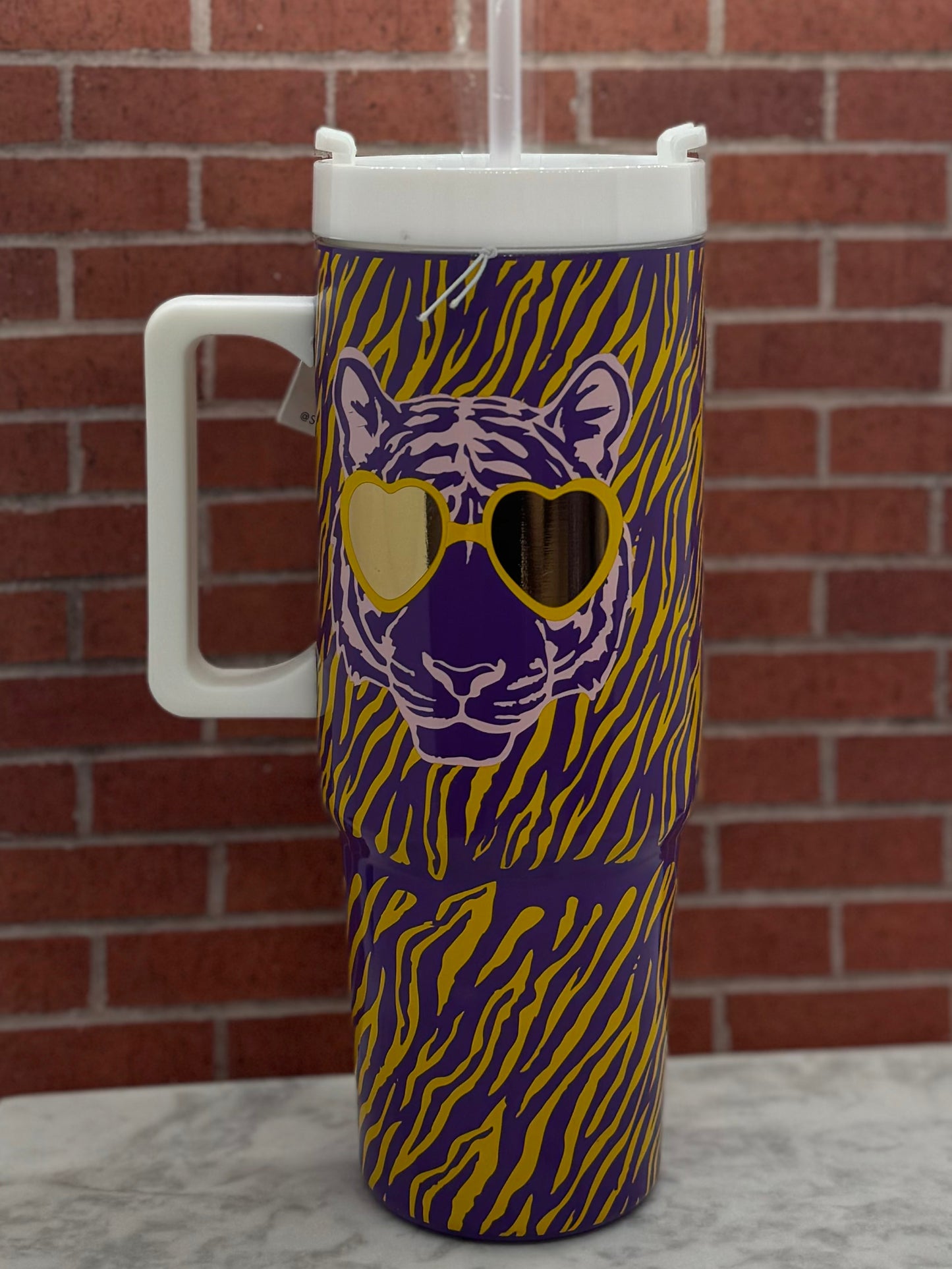 Tiger Stripes Yellow Stainless To Go Tumbler