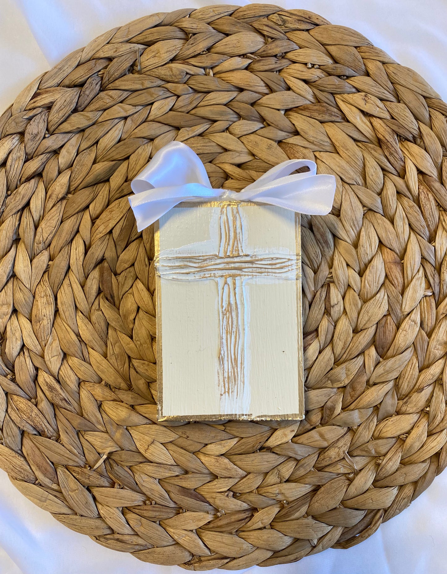 Small White Cross Block