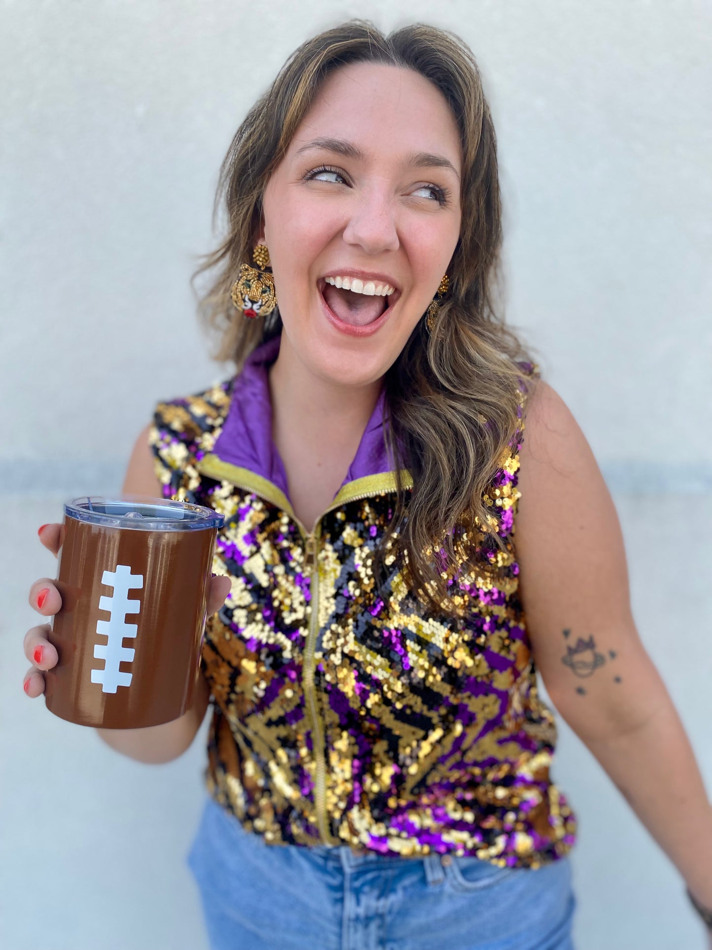 Tiger Stripe Sequin Vest
