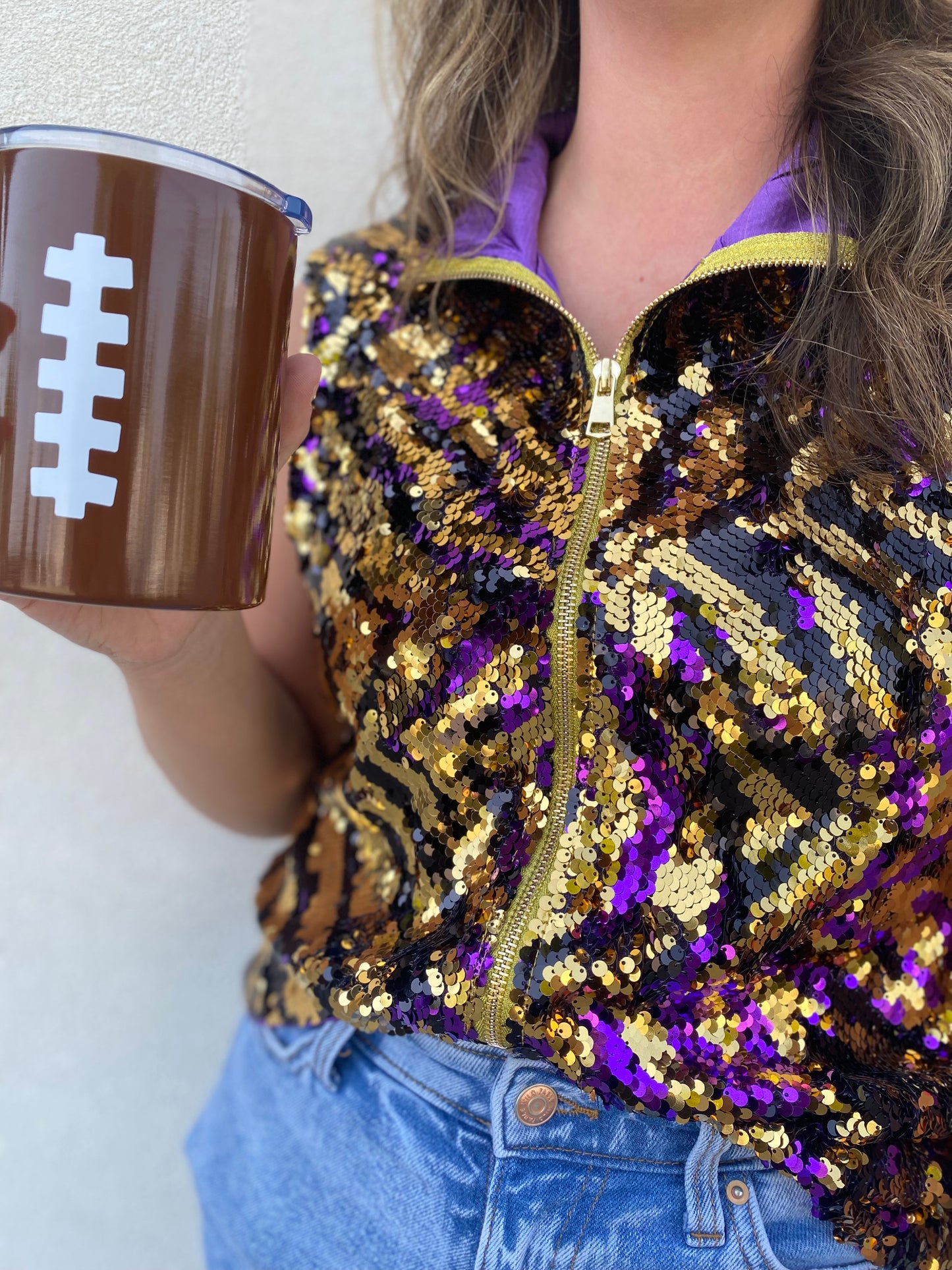 Tiger Stripe Sequin Vest