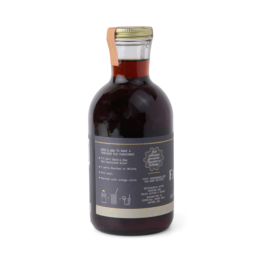 Old Fashioned Crafted Cocktail Mixer 16 oz