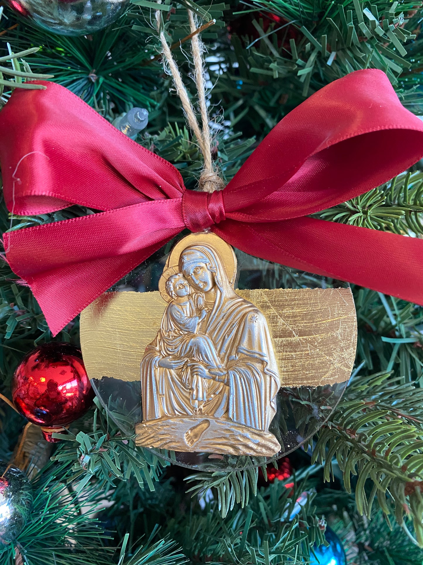Acrylic Ornament with Mother & Baby