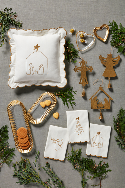 Large foiled tin ornament