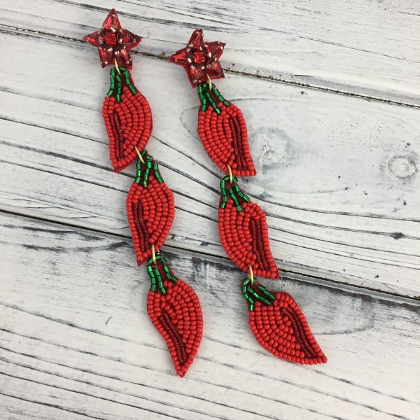 Beaded Pepper Earrings