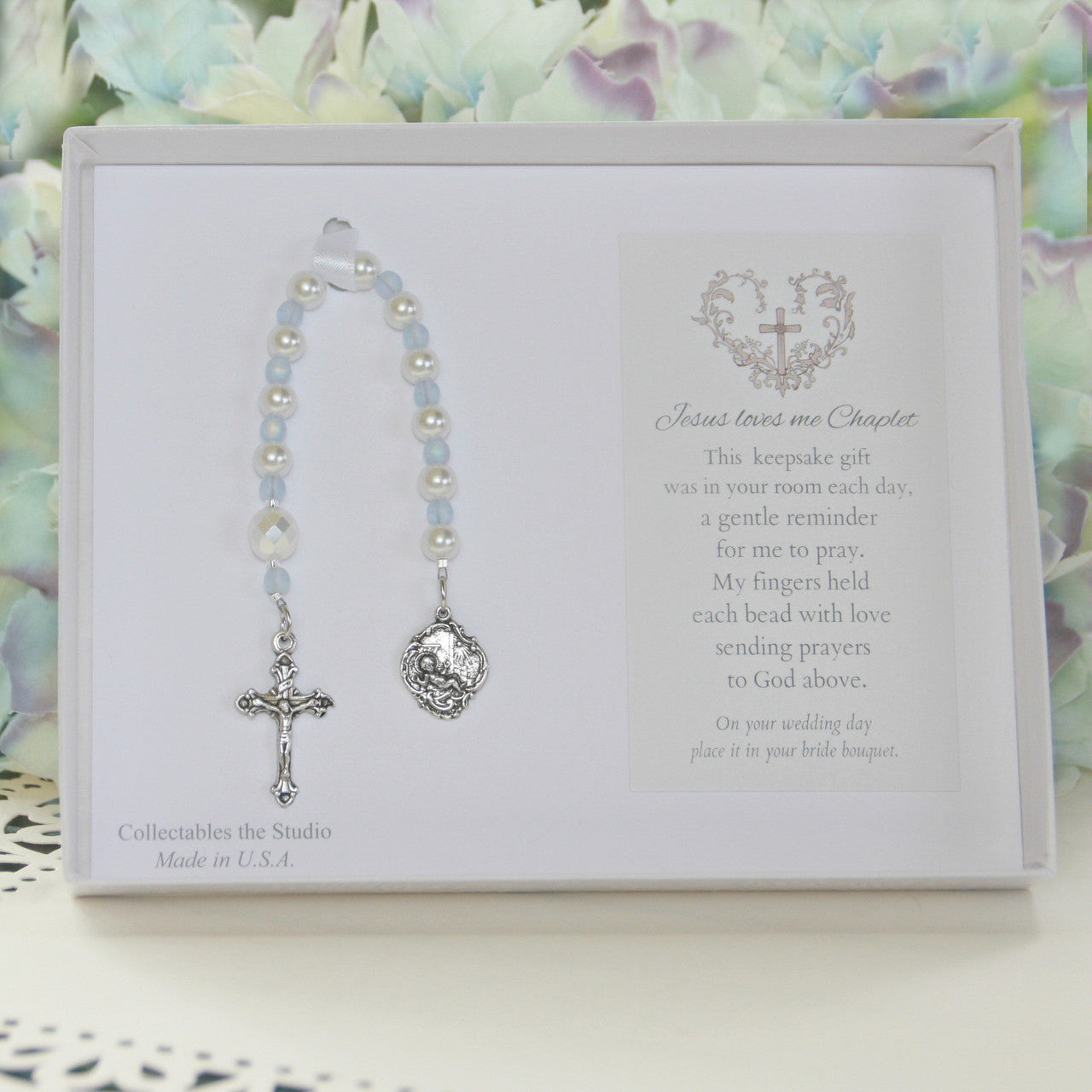Jesus Loves Me Chaplet in Blue