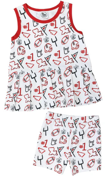 Geaux Cajuns Varsity Dress Set
