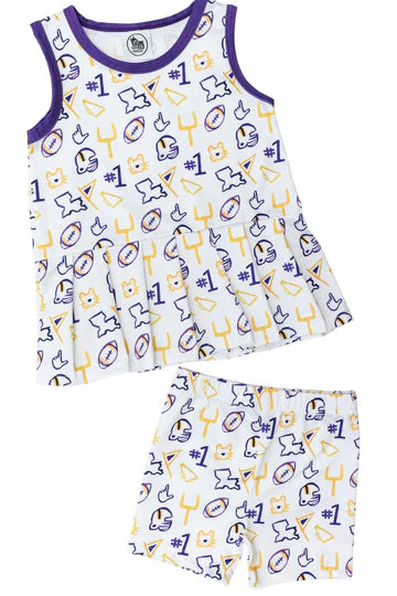 Geaux Tigers Varsity Dress Set