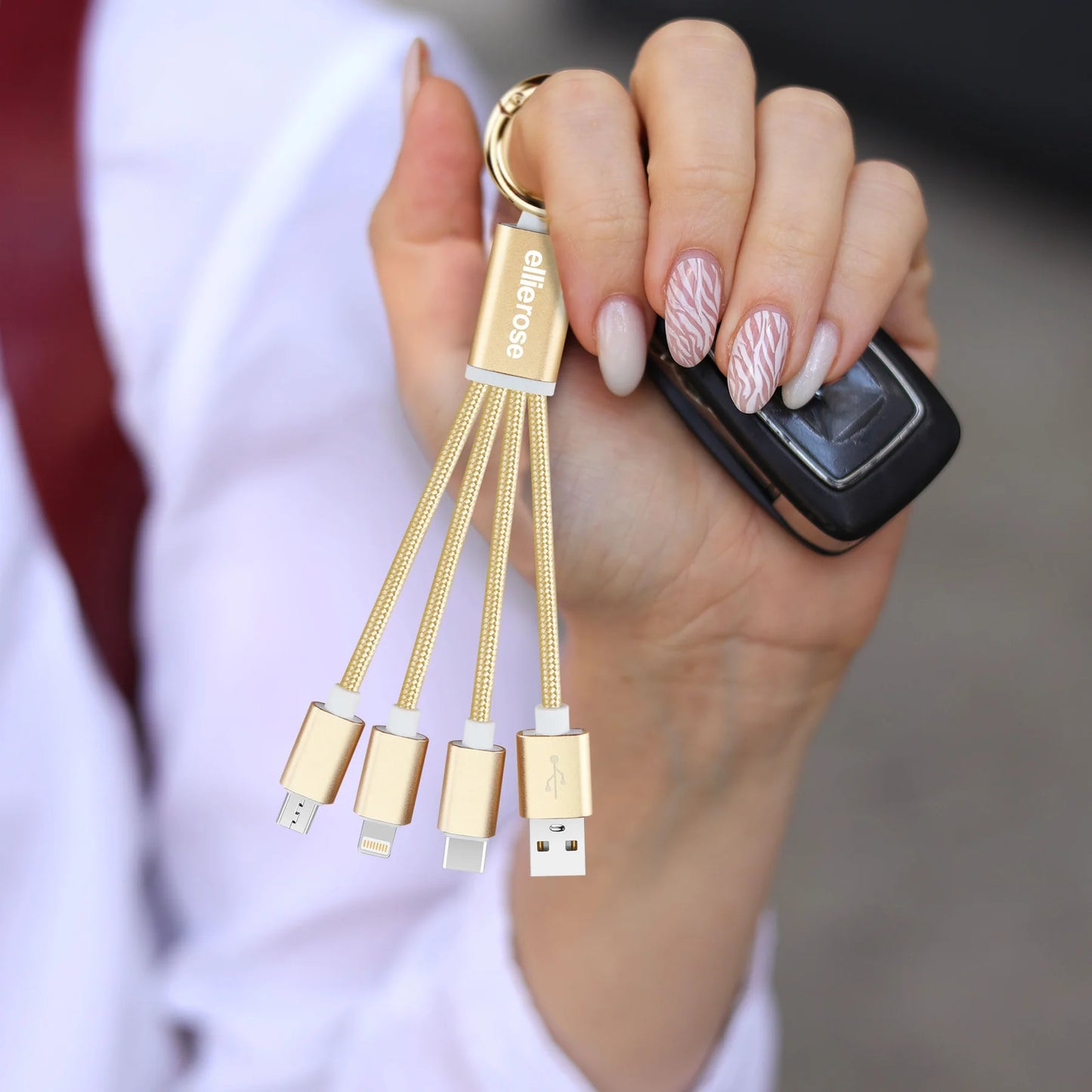 3-in-1 Charging Cable Keychain