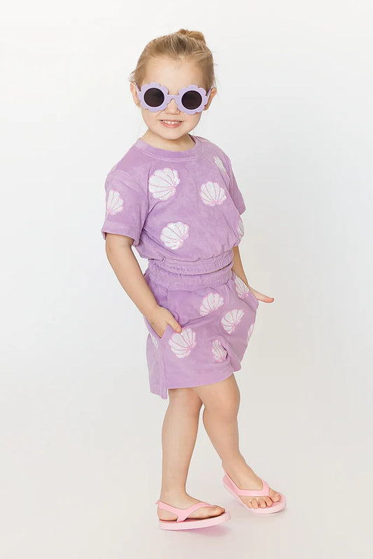 Lavender Seashell Terry Cloth Set