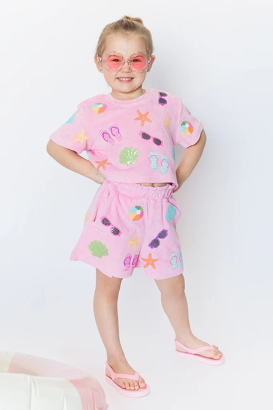 Light Pink Beach Terry Cloth Set