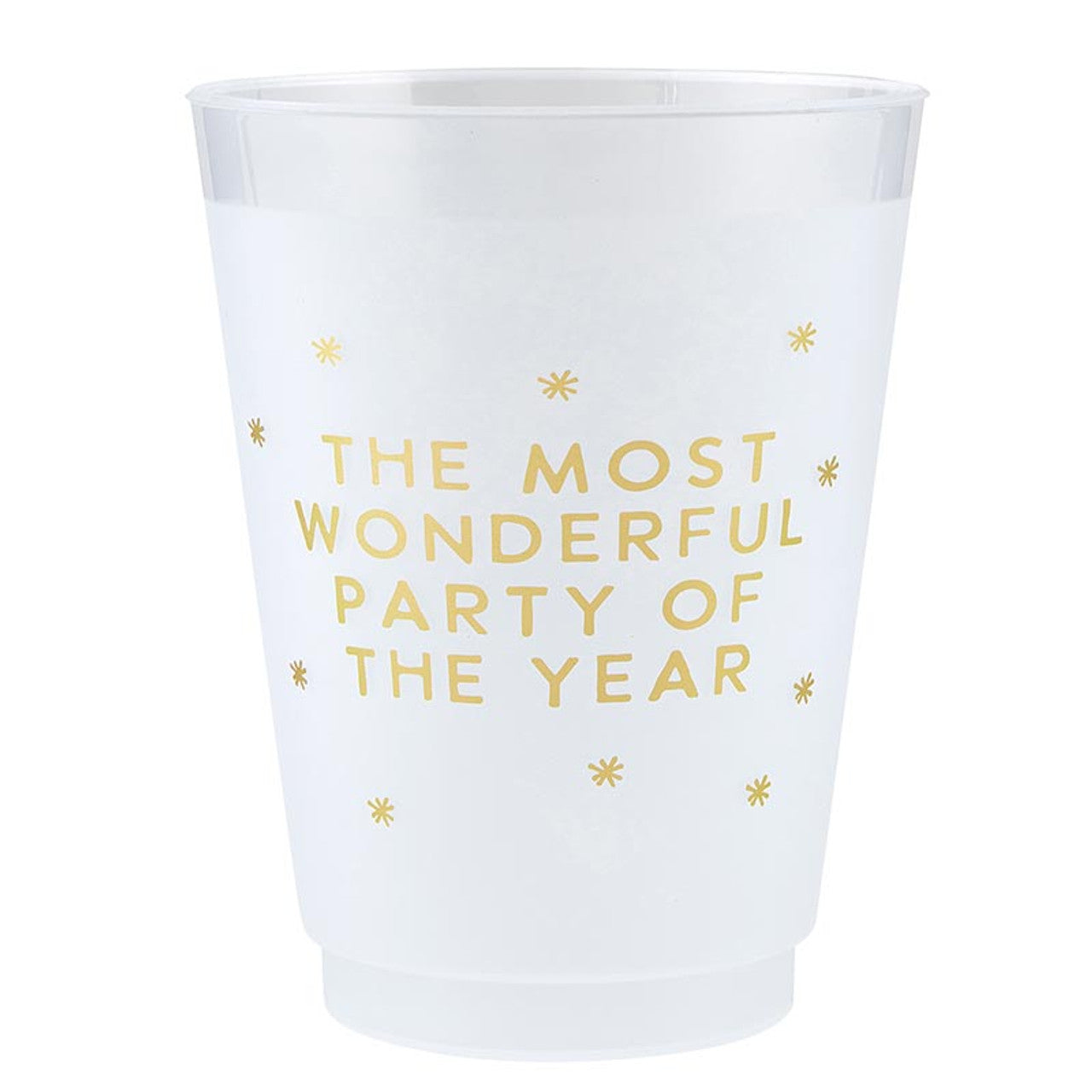 Gold Foil Frost Cups - Wonderful Party - Set of 6
