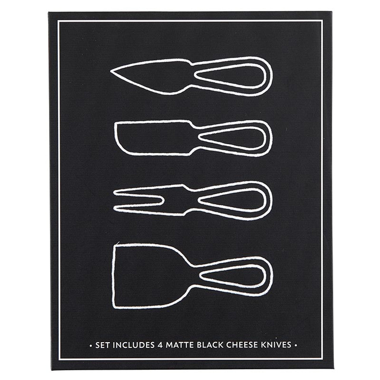 Matte Black Cheese Knives Book Box
