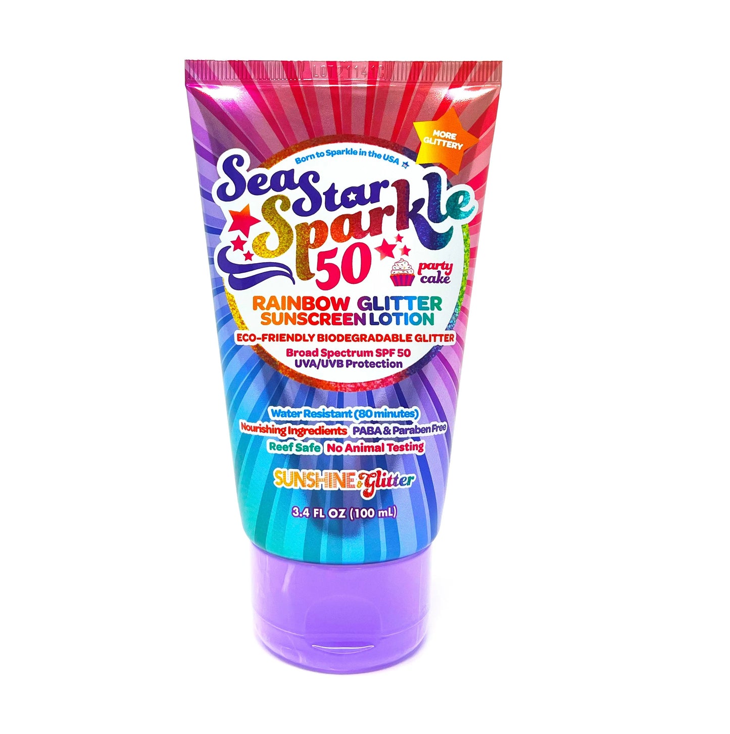 Sea Star Sparkle SPF 50 Glitter Sunscreen Lotion