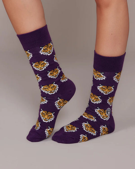 Tiger Purple Socks