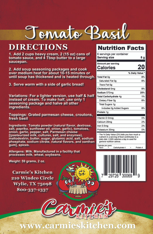 Tomato Basil Soup Mix