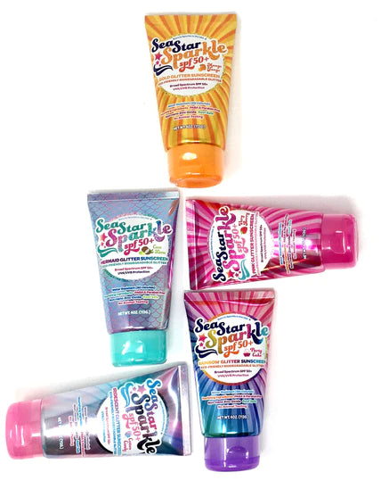 Sea Star Sparkle SPF 50 Glitter Sunscreen Lotion