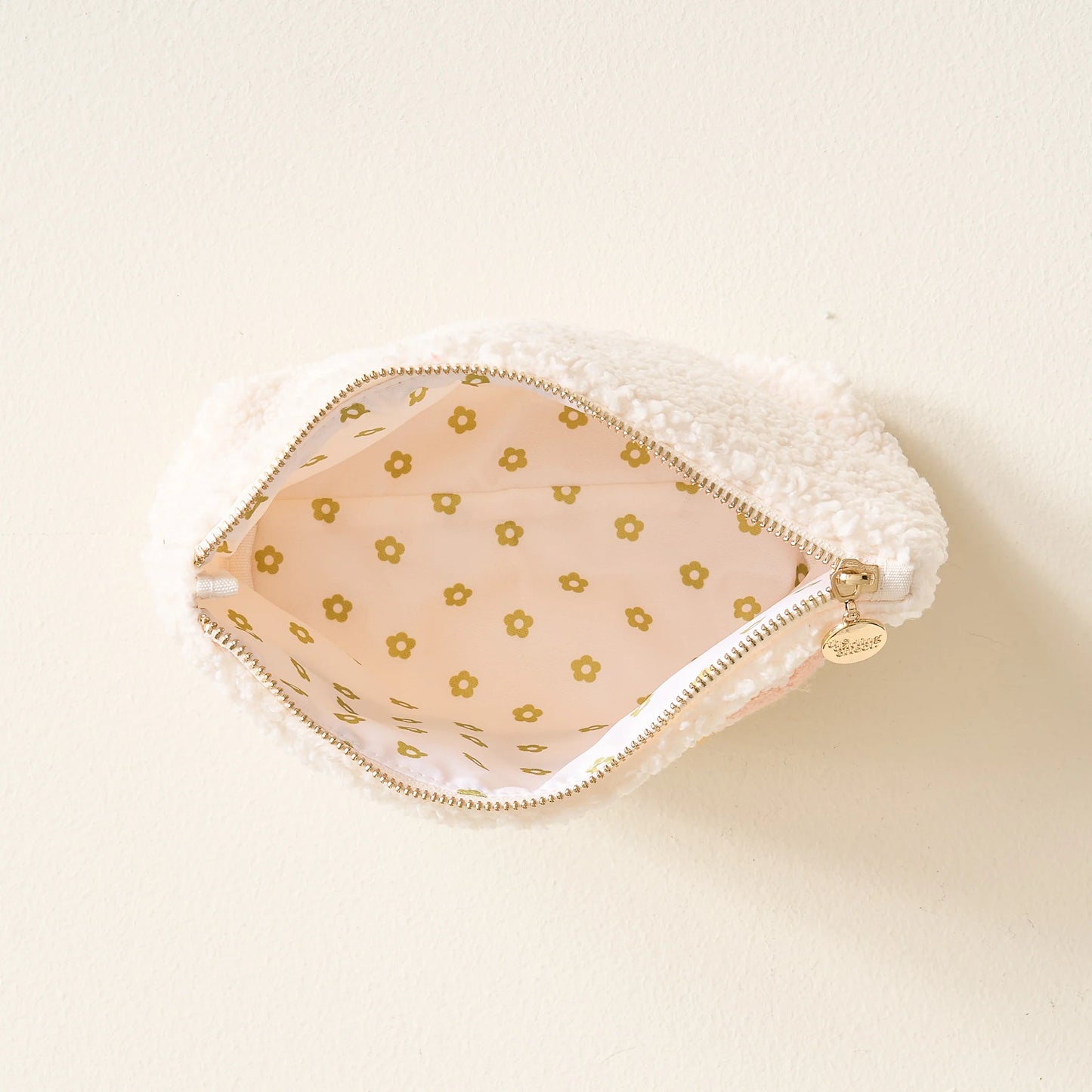 Sherpa Zippered Teddy Pouch - Vacay