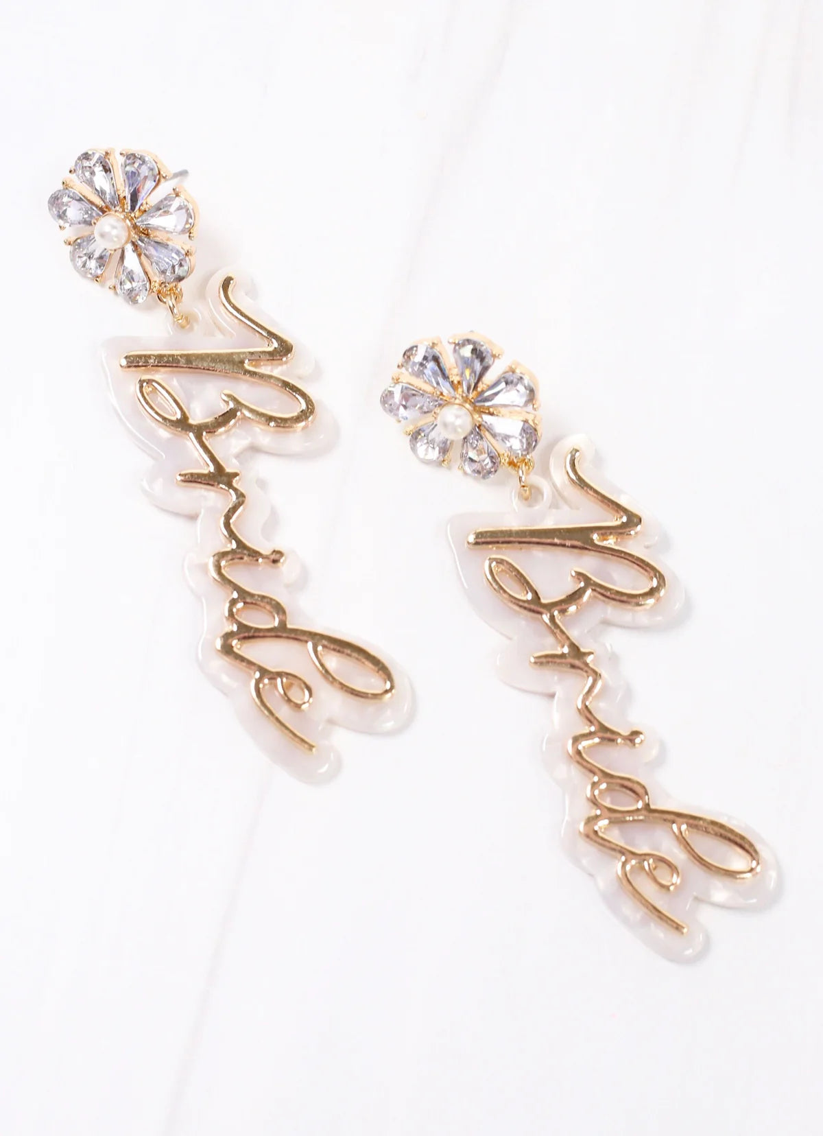 Bride Acrylic Earrings