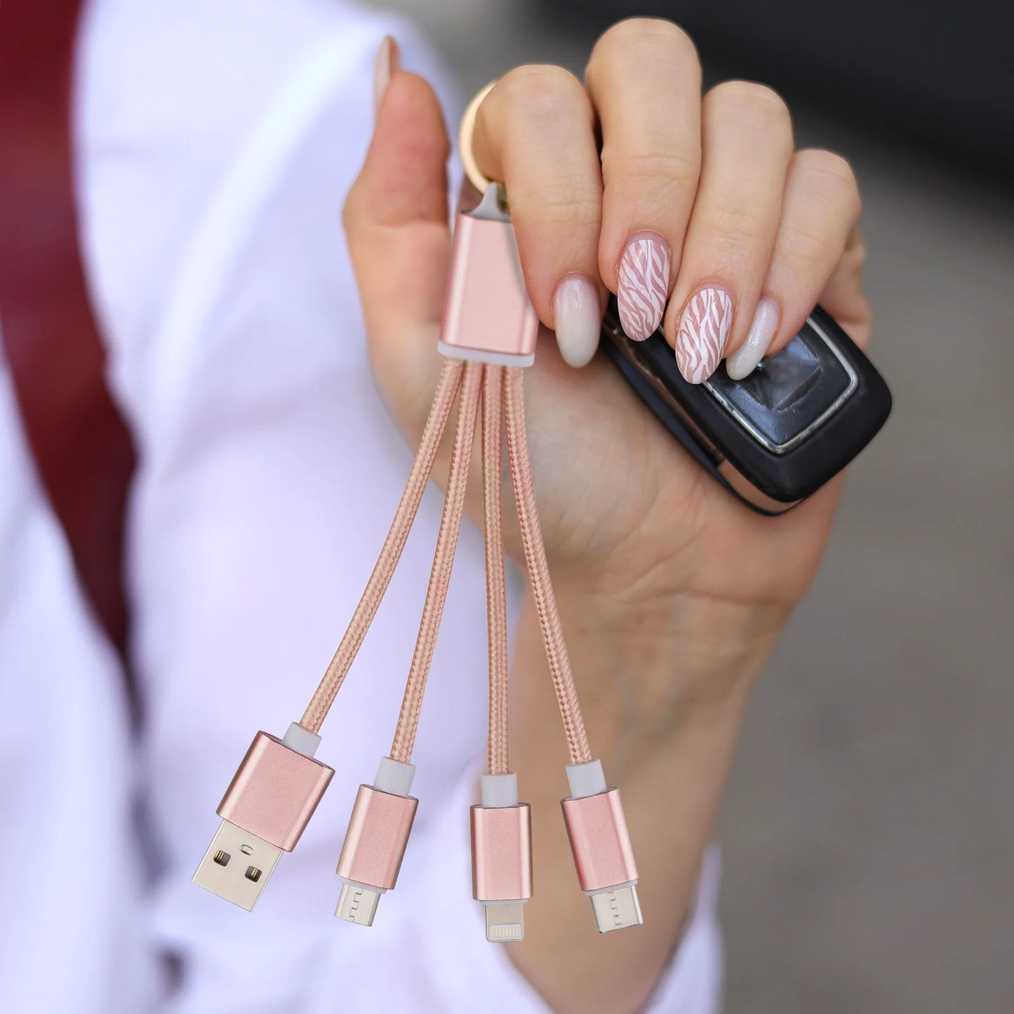 3-in-1 Charging Cable Keychain