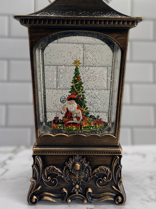 LED Musical Swirl Santa