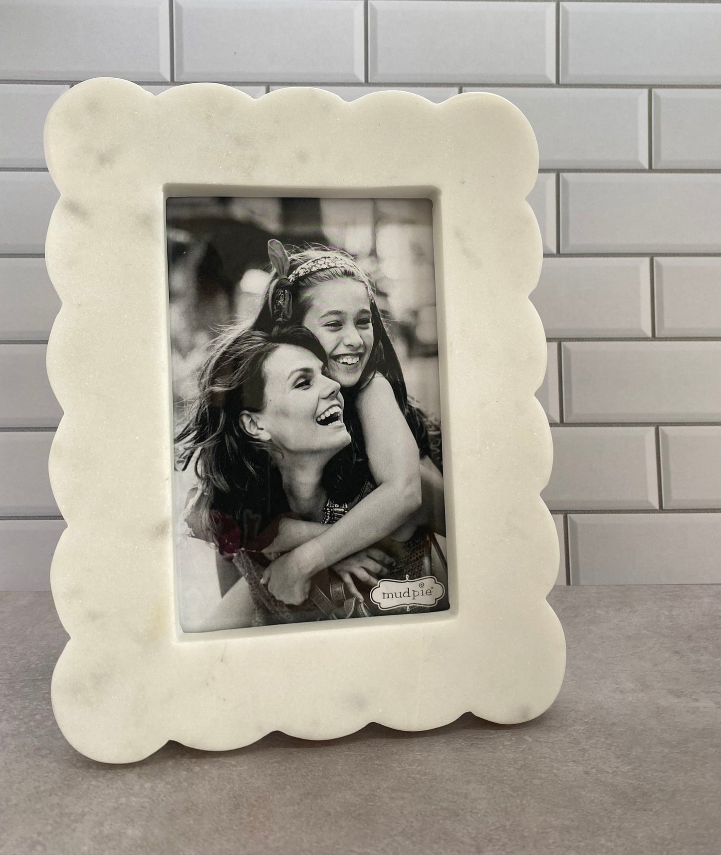 Scalloped Marble Frame