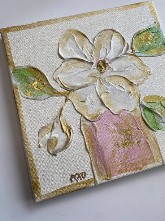 Magnolia Painted Canvas