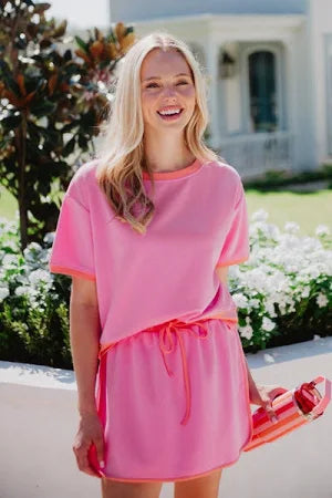Pink and Orange Skort Set