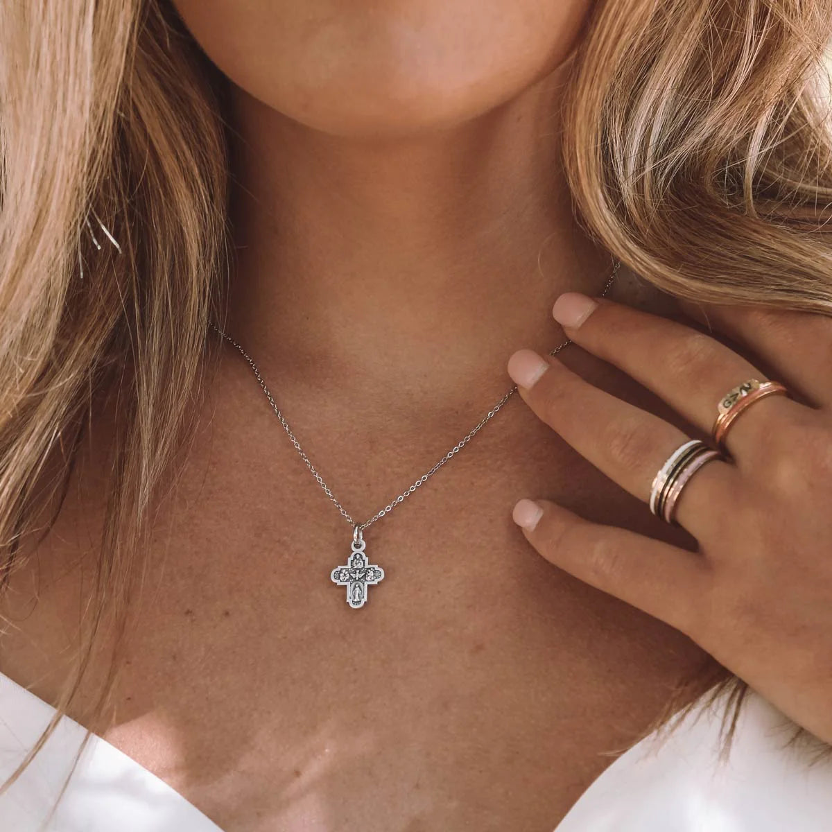 Heavenly Blessings Cross Necklace