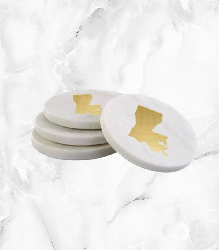 Louisiana State Marble Coasters