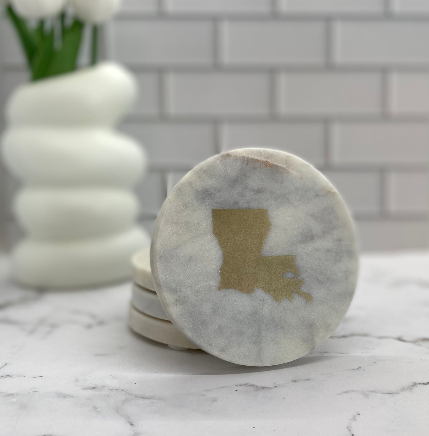 Louisiana State Marble Coasters