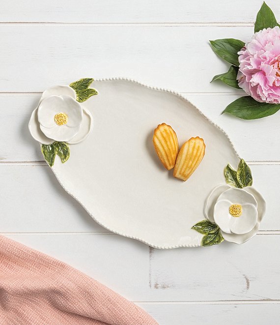 Oval Flower Platter